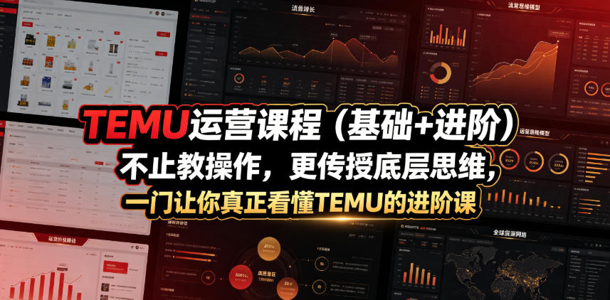 TEMU运营课程（基础+进阶），不止教操作，更传授底层思维，一门让你真正看懂TEMU的进阶课-K6源码网