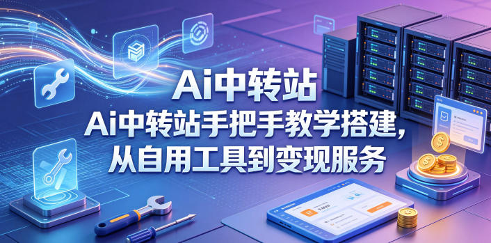 Ai中转站手把手教学搭建，从自用工具到变现服务-K6源码网