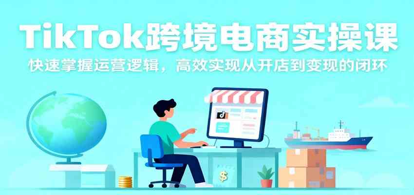 TikTok跨境电商实操课,快速掌握运营逻辑,高效实现从开店到变现的闭环-K6源码网