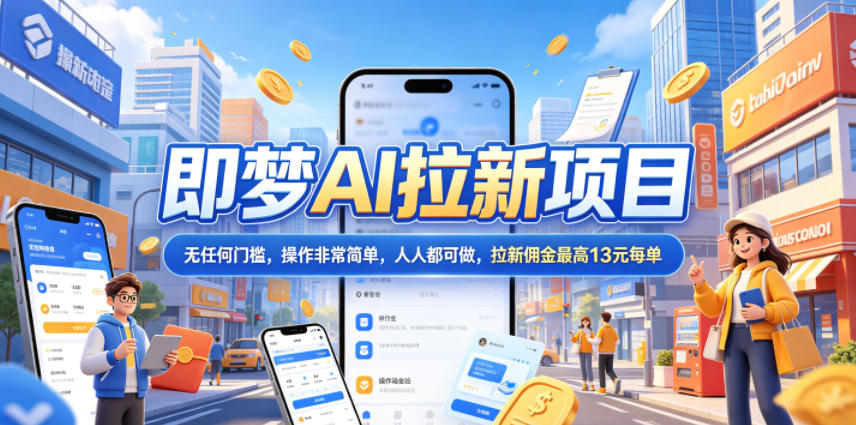 2026年即梦AI拉新项目最新玩法,无任何门槛,操作非常简单,人人都可做,拉新佣金最高13米每单(更新6月)-K6源码网