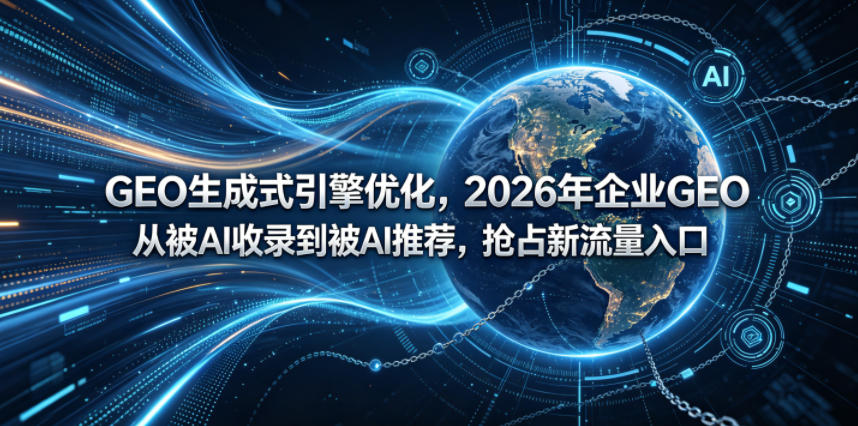 GEO生成式引擎优化，2026年企业GEO从被AI收录到被AI推荐，抢占新流量入口-K6源码网