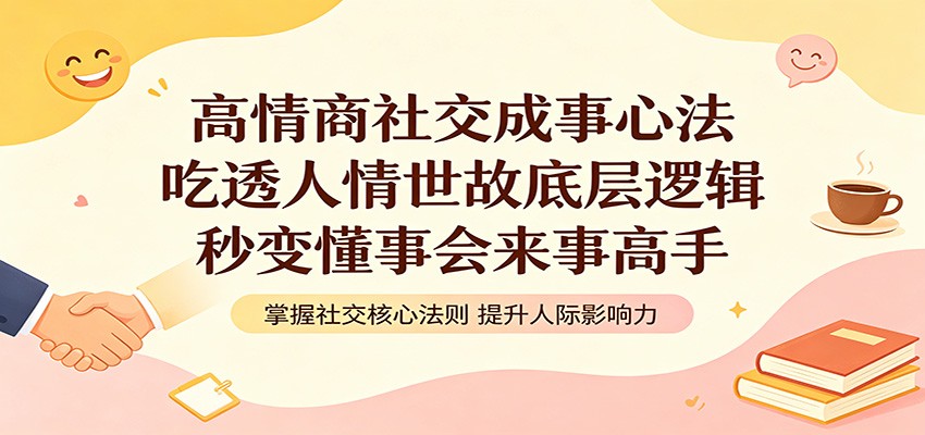 高情商社交成事心法：吃透人情世故底层逻辑，秒变懂事会来事高手-K6源码网