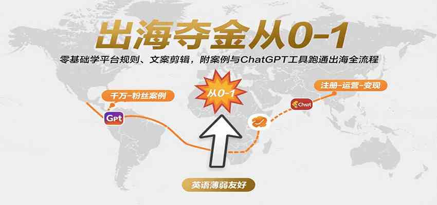出海夺金从0-1：零基础学平台规则、文案剪辑，附案例与ChatGPT工具跑通出海全流程-K6源码网