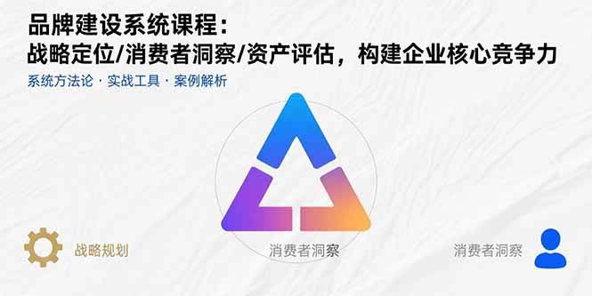 (15772期)品牌建设系统课程:战略定位/消费者洞察/资产评估,构建企业核心竞争力-K6源码网