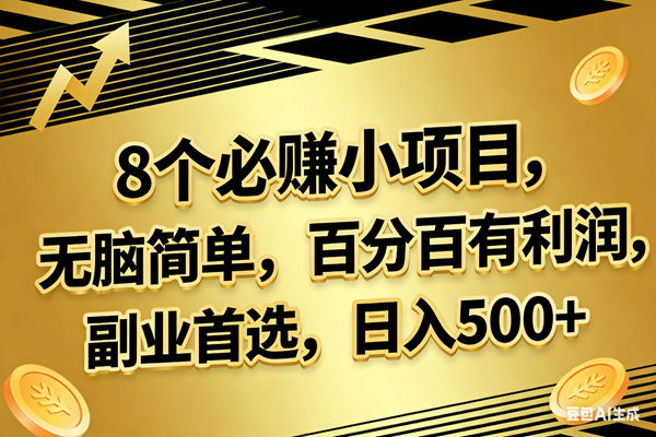 (17793期)10个必赚的小项目,百分百有利润,无脑简单,副业首选,日入300+ (17793期)10个必赚的小项目,百分百有利润,无脑简单,副业首选,日入300+