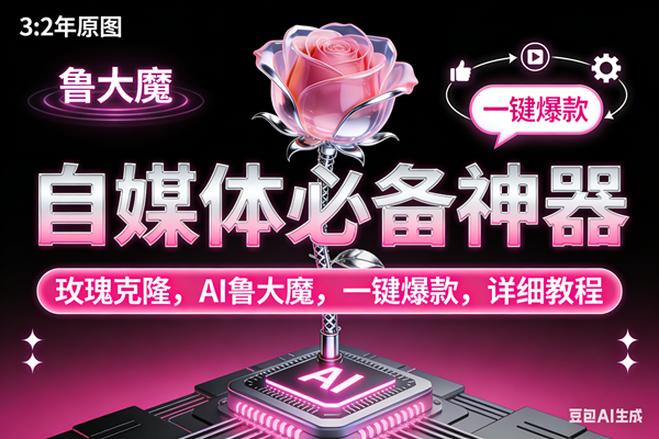 （17153期）玫瑰克隆神器，ai鲁大魔，自媒体必备工具，一键爆款神器，详细教程。-K6源码网