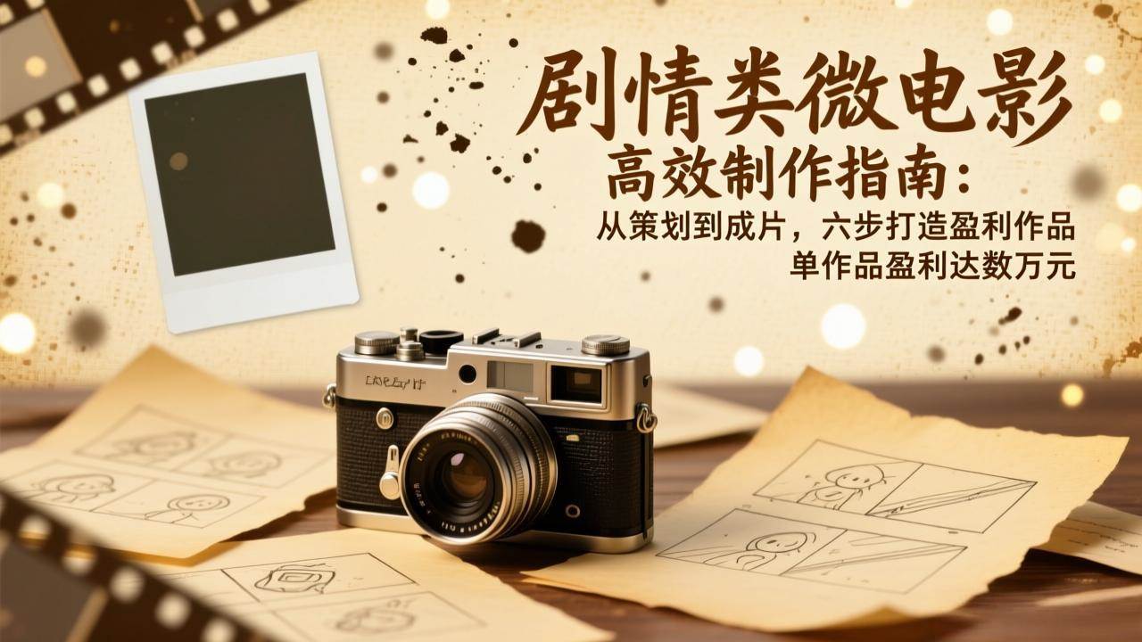 (17086期)剧情类微电影高效制作指南:从策划到成片,六步打造盈利作品,单作品盈利达数万元-K6源码网