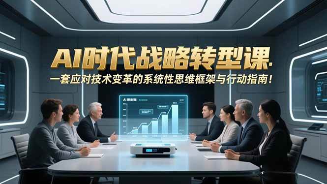 （16989期）AI时代战略转型课：一套应对技术变革的系统性思维框架与行动指南！-K6源码网