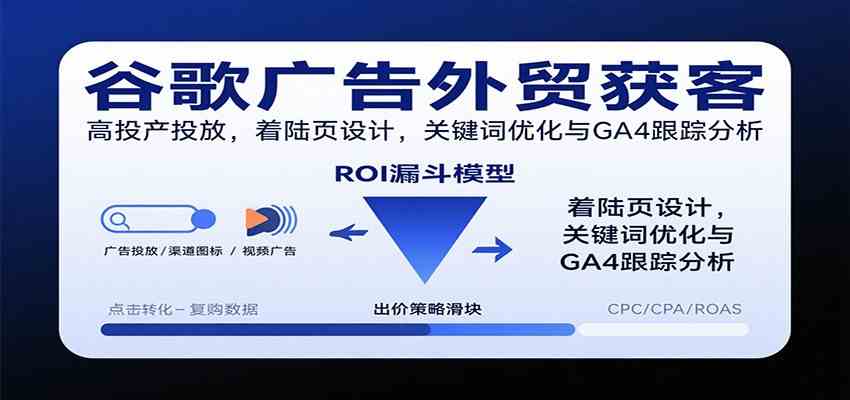 谷歌广告外贸获客，高投产投放，着陆页设计，关键词优化与GA4跟踪分析-K6源码网