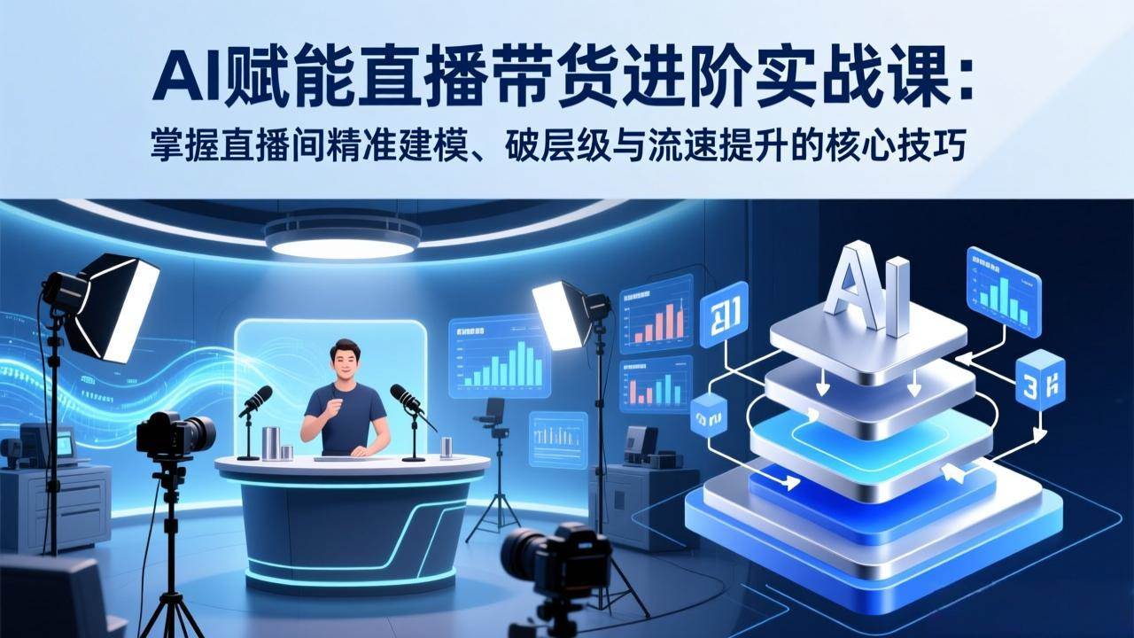 （17405期）AI赋能直播带货进阶实战课：掌握直播间精准建模、破层级与流速提升的核心技巧-K6源码网