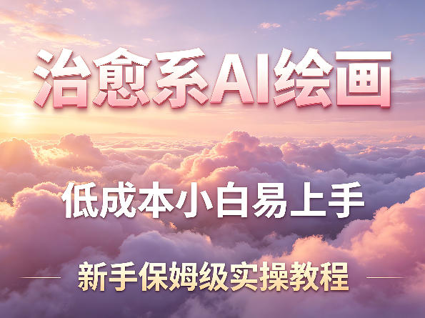 治愈系AI绘画提示词项目，低成本小白易上手，每天10分钟，新手保姆级实操教程-K6源码网