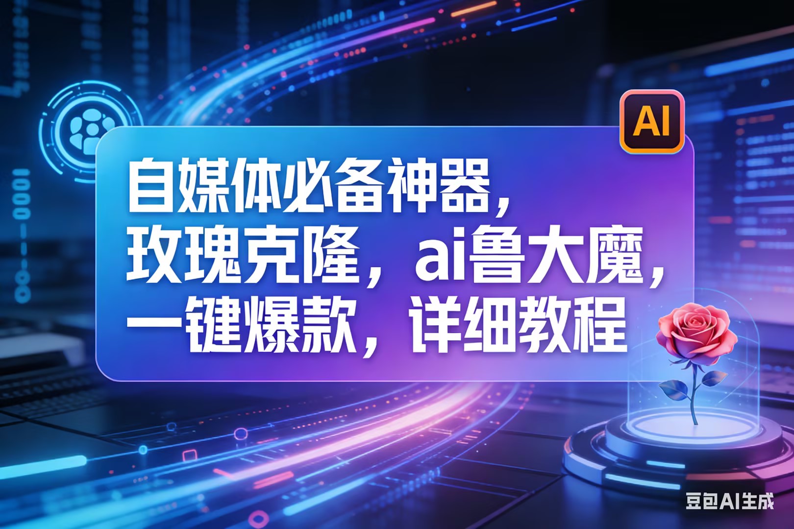（17721期）玫瑰克隆工具，ai鲁大魔，自媒体必备神器，一键爆款，详细教程。-K6源码网