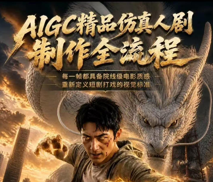 AIGC精品仿真人剧豢龙人全流程制作解析2026,国风仿真人创作+打斗剧情+人设编排,一站式AI短剧入门-K6源码网