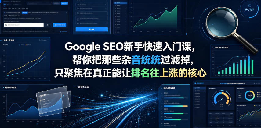 Google SEO新手快速入门课,帮你把那些杂音统统过滤掉,只聚焦在真正能让排名往上涨的核心动作【原创双语字幕】-K6源码网
