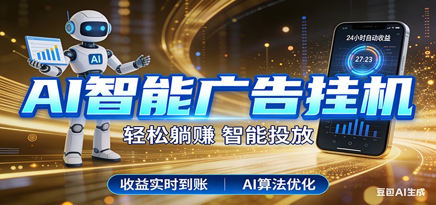 智能广告挂机新时代，利用碎片化时间实现稳定被动收益，AI帮你持续盈利-K6源码网
