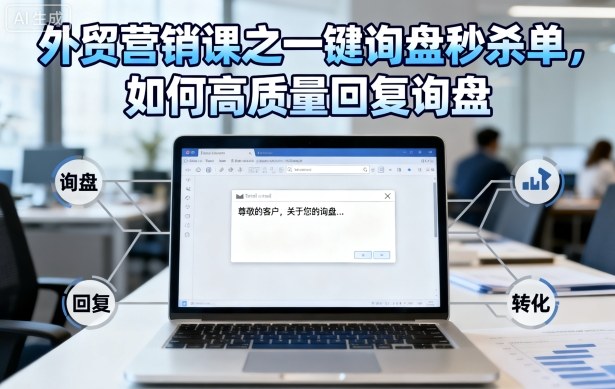 外贸营销课之一键询盘秒杀单,如何高质量回复询盘-K6源码网