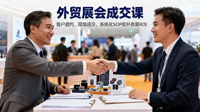 (16356期)外贸展会成交课,含目标制定、客户邀约、现场成交,系统化SOP提升参展ROI-K6源码网