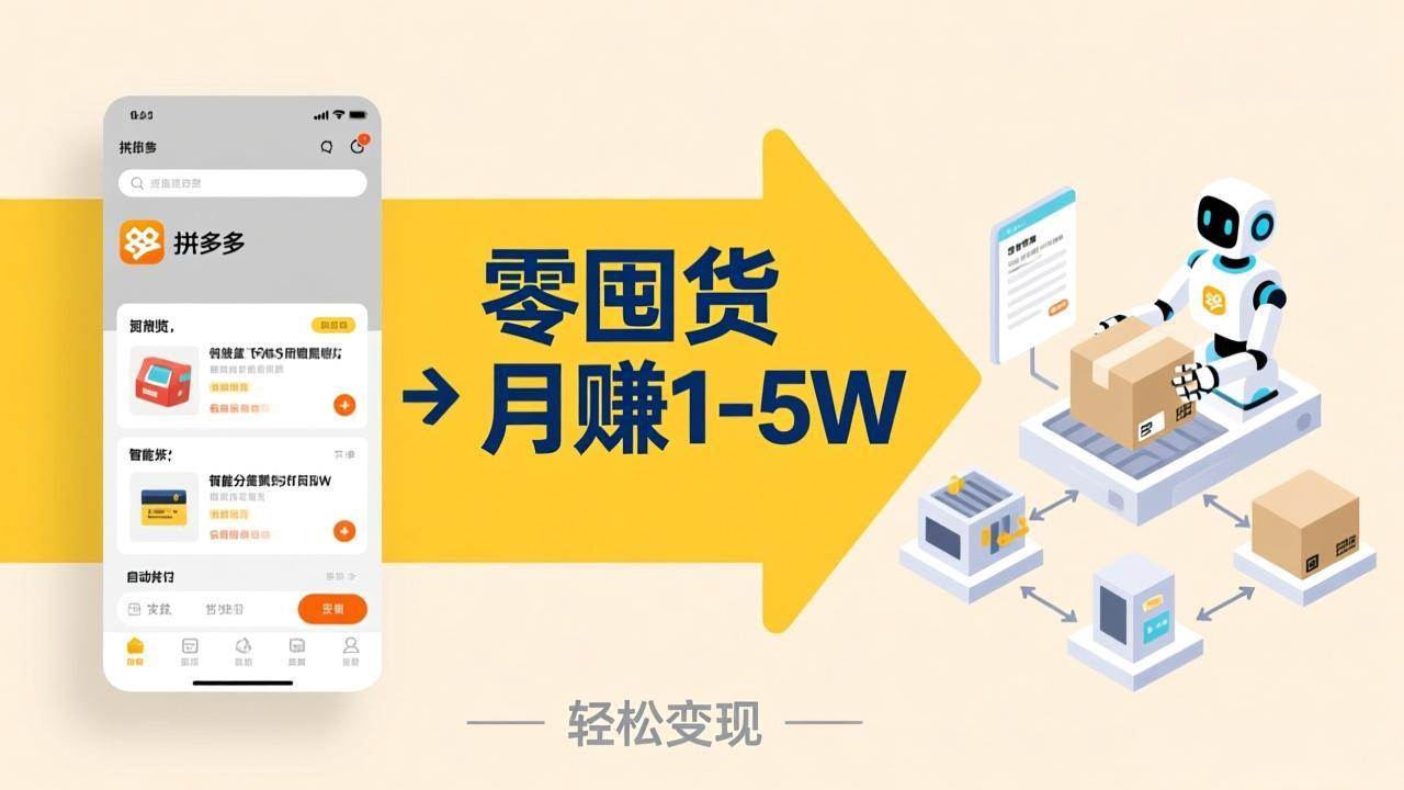 （17490期）不用囤货不用跑单！拼多多虚拟玩法，机器人管理发货和客服，帮你月赚 1-5W-K6源码网