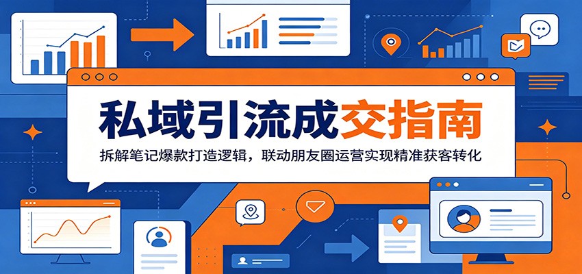 私域引流成交指南：拆解笔记爆款打造逻辑，联动朋友圈运营实现精准获客转化-K6源码网
