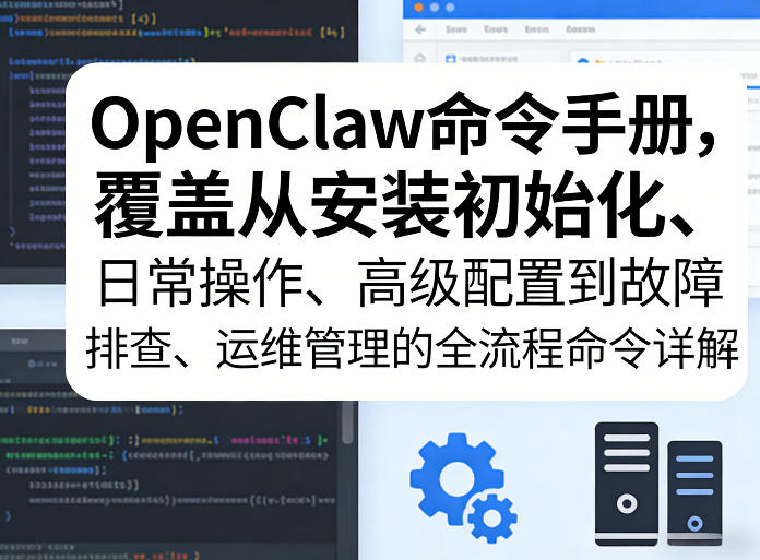 OpenClaw命令手册，覆盖从安装初始化、日常操作、高级配置到故障排查、运维管理的全流程命令详解-K6源码网