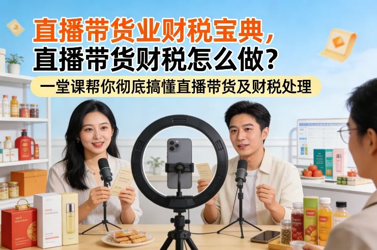 直播带货业财税宝典，直播带货财税怎么做？一堂课帮你彻底搞懂直播带货及财税处理-K6源码网
