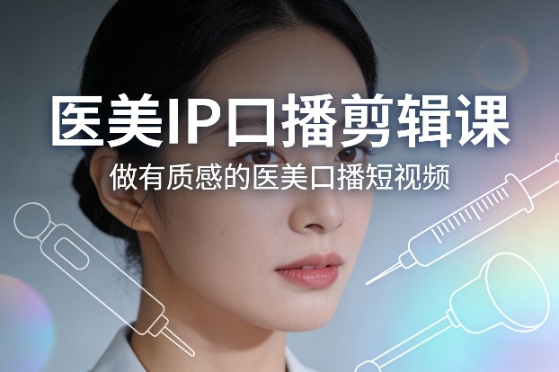 医美IP口播剪辑课，做有质感的医美口播短视频-K6源码网