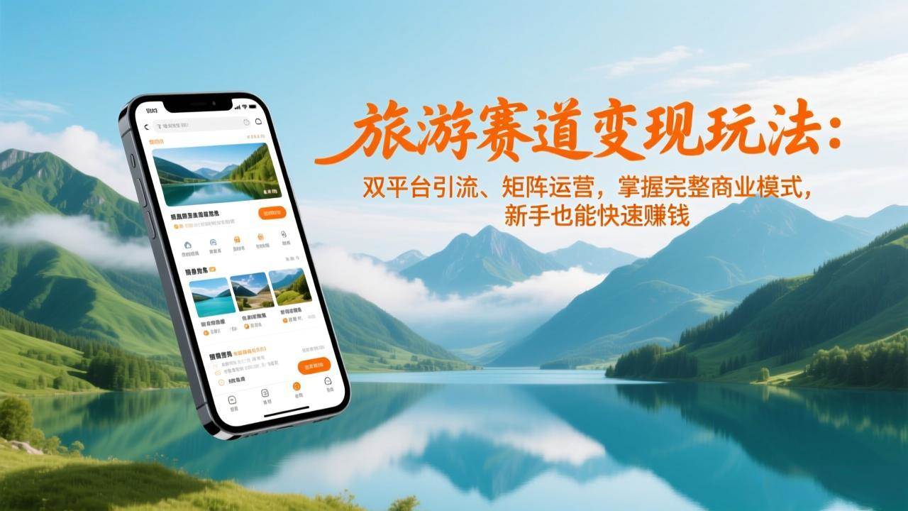 （17153期）旅游赛道变现玩法：双平台引流、矩阵运营，掌握完整商业模式，新手也能快速赚钱-K6源码网