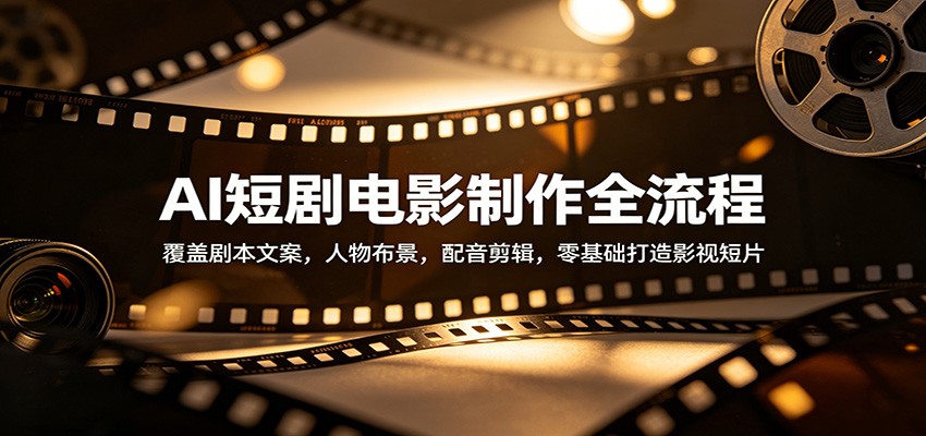 AI短剧电影制作全流程：覆盖剧本文案，人物布景，配音剪辑，零基础打造影视短片-K6源码网