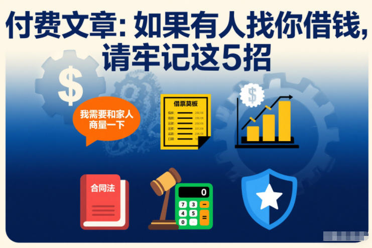 付费文章：如果有人找你借钱，请牢记这5招-K6源码网