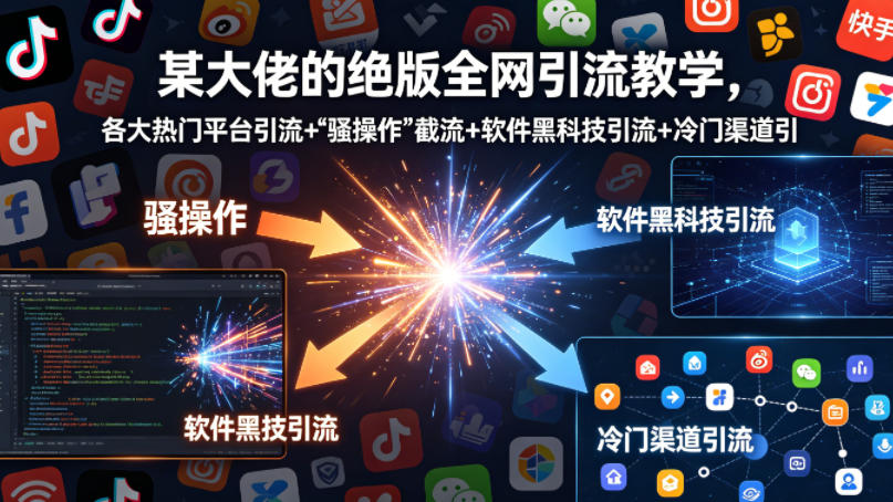 某大佬的绝版全网引流教学，各大热门平台引流+”骚操作”截流+软件黑科技引流+冷门渠道引流等-K6源码网