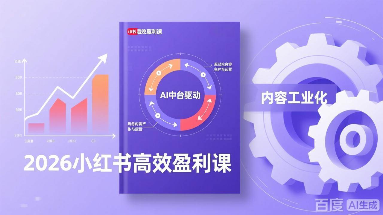 (17291期)2026小红书高效盈利课,流量双引擎+内容工业化+AI中台驱动,构建可复制的千万级营收模型-K6源码网