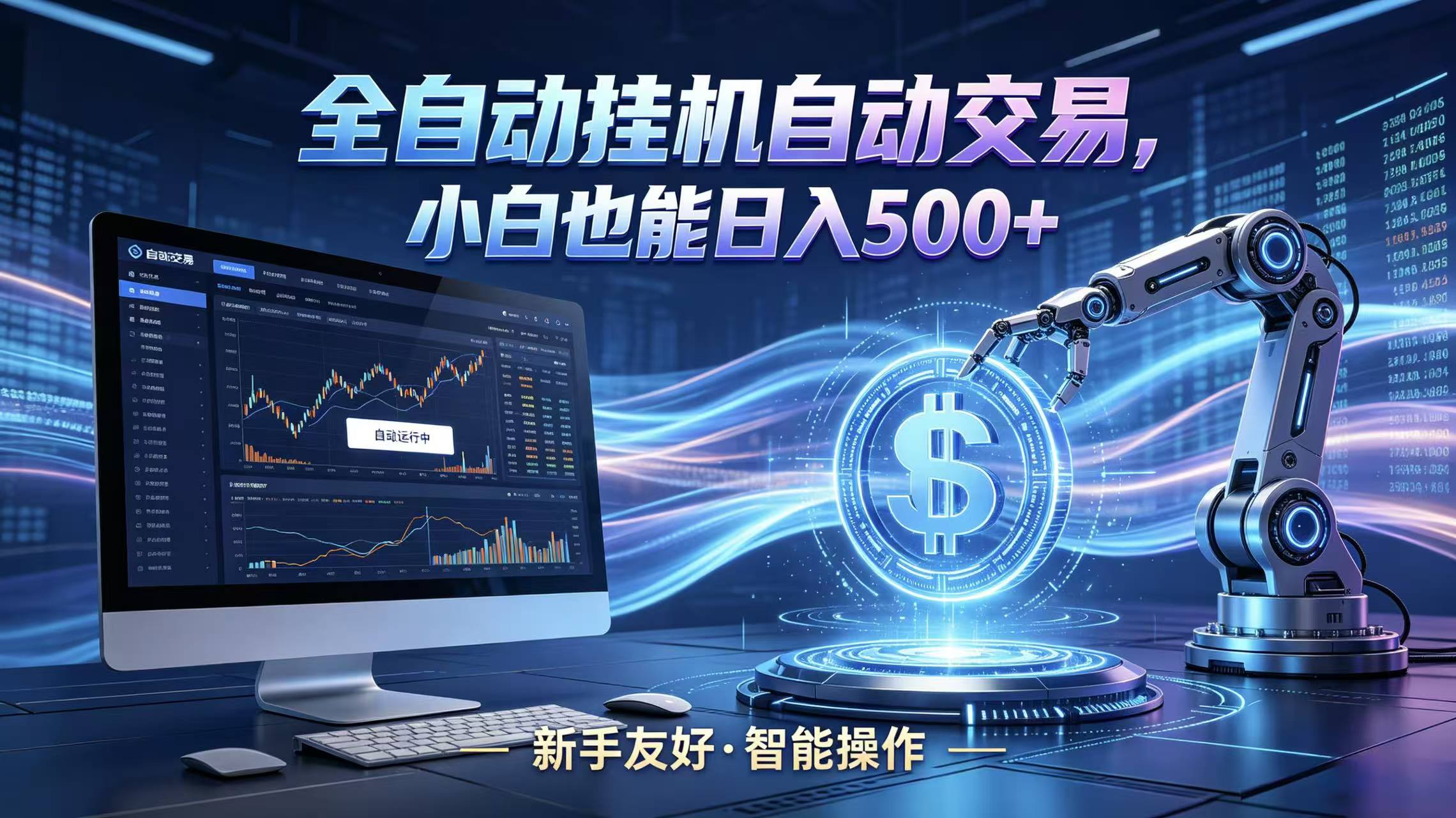 全新智能化交易助手，傻瓜式操作，小白也能快速上手，轻松实现日入500+-K6源码网