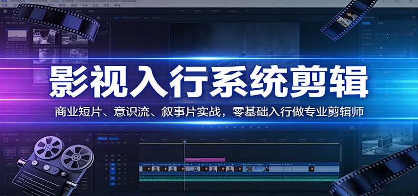 影视系统剪辑，商业短片、意识流、叙事片实战，零基础入行做专业剪辑师-K6源码网